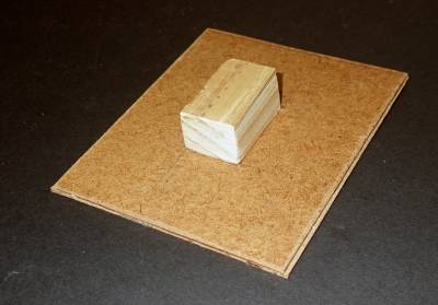 Assembled wooden platform (view from underneath).