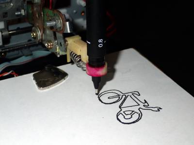 2D Plotter pen front.