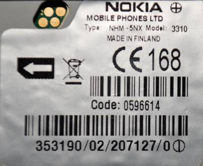 Nokia 3310 label