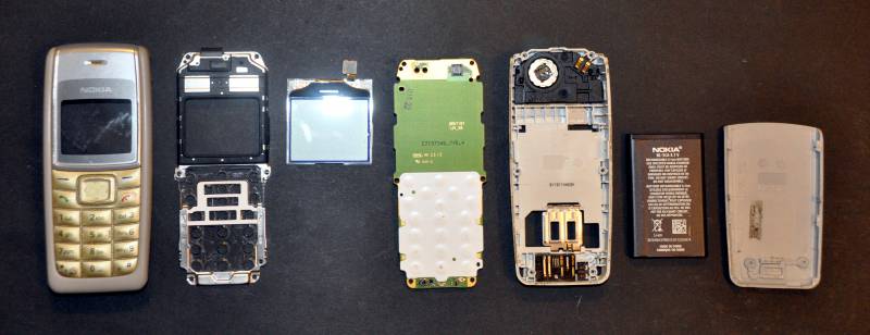 Nokia 1110i exploded front
