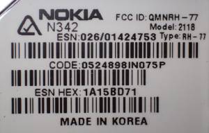 Nokia 2280 label